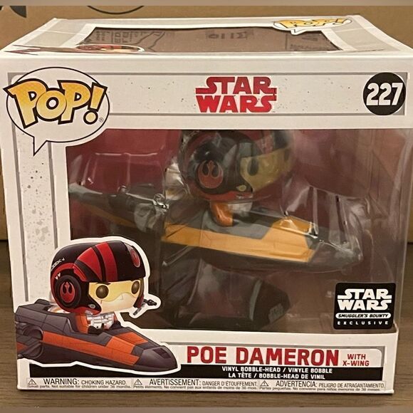 Funko Pop! Star Wars Poe Dameron with X-Wing Vinyl Bobblehead - Picture 1 of 6